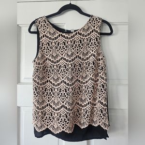 Halogen Lace Overlay Shell